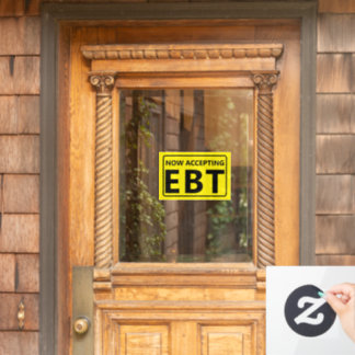 Nu accepteren wij EBT Gem Convenience Store Raamsticker