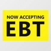 Nu accepteren wij EBT Gem Convenience Store Raamsticker (Vel)