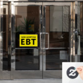 Nu accepteren wij EBT Gem Convenience Store Raamsticker (Kantoordeur)