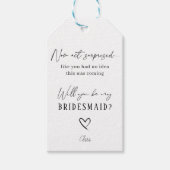 Nu Act Verbaasd Bridal Party Voorstel Cadeaulabel (Voorkant)