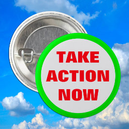 NU actie ondernemen - Groen/Uitsterven Rebellion/A Ronde Button 3,2 Cm