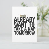 Nu al een Nap Morgenavond. Bedankkaart (Staand voorkant)