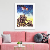 Nu allemaal samen ~ Iwo Jima Canvas Afdruk (Insitu (Woonkamer))