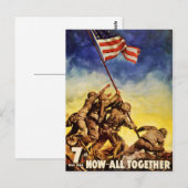 Nu allemaal samen  oorlogsPoster hersteld Briefkaart (Voorkant / Achterkant)