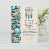 Nu Aqua Sand Work Stacked Zee Glass Vrijgezellenfe Kaart (Staand voorkant)