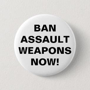 NU ASSAULTWAPENS VERBODEN! Bericht voor openbare v Ronde Button 5,7 Cm