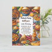 Nu BBQ Taco Chef Soep Potluck Party 50ste verjaard Kaart (Staand voorkant)