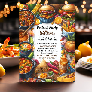 Nu BBQ Taco Chef Soep Potluck Party 50ste verjaard Kaart