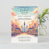 Nu Beach Ocean Summer New Orleans Vrijgezellenfees Kaart (Staand voorkant)