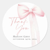 Nu bedankt kaart ronde sticker (Voorkant)