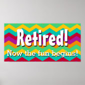 Nu begint het feest, Chevron Retirement Poster (Voorkant)