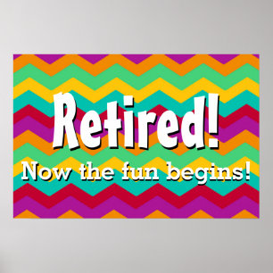Nu begint het feest, Chevron Retirement Poster