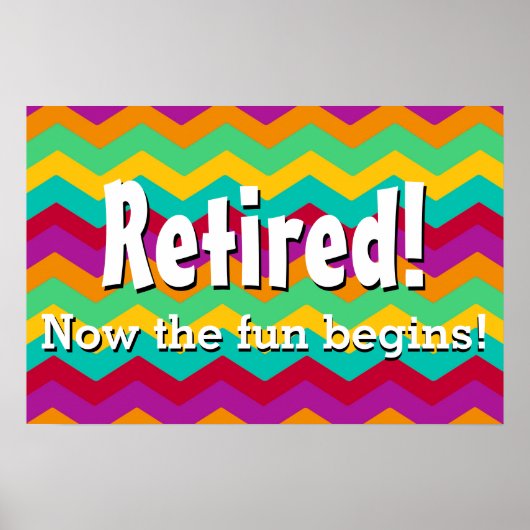 Nu begint het feest, Chevron Retirement Poster (Voorkant)