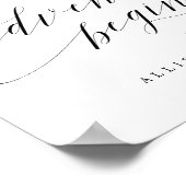 Nu begint ons avontuur het Teken van de Ontvangst  Poster (Hoek)