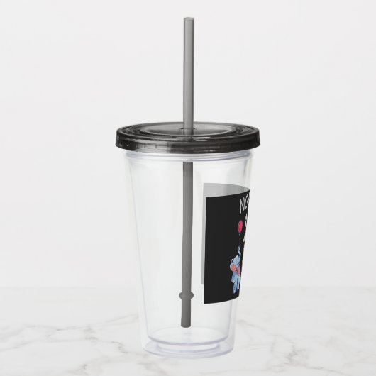 Nu ben ik 10 jaar, 10e verjaardag in de dierentuin acryl drinkbeker (Rechts)