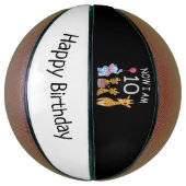 Nu ben ik 10 jaar, 10e verjaardag in de dierentuin basketbal (Verticaal)