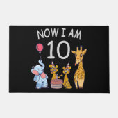 Nu ben ik 10 jaar, 10e verjaardag in de dierentuin deurmat (Voorkant)