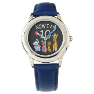 Nu ben ik 10 jaar, 10e verjaardag in de dierentuin horloge