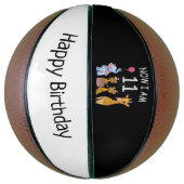 Nu ben ik 11 jaar, 11e verjaardag in de dierentuin basketbal (Verticaal)