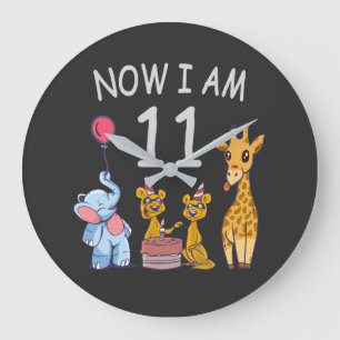 Nu ben ik 11 jaar, 11e verjaardag in de dierentuin grote klok