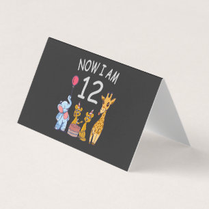 Nu ben ik 12 jaar, 12e verjaardag in de dierentuin kaart