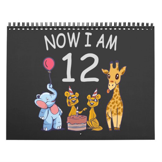 Nu ben ik 12 jaar, 12e verjaardag in de dierentuin kalender (Hoes)