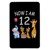 Nu ben ik 12 jaar, 12e verjaardag in de dierentuin magneet (Verticaal)