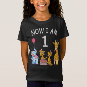 Nu ben ik 1 jaar oud 1e verjaardag in de dierentui t-shirt