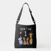Nu ben ik 1 jaar oud op de dierentuin crossbody tas (Voorkant)