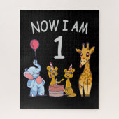 Nu ben ik 1 jaar oud op de dierentuin legpuzzel (Verticaal)