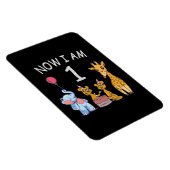 Nu ben ik 1 jaar oud op de dierentuin magneet (Rechterzijde)