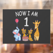 Nu ben ik 1 jaar oud op de dierentuin raamsticker (Vel 2)