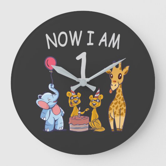 Nu ben ik 1 jaar oud op de eerste verjaardag van d grote klok (Voorkant)