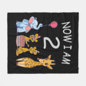 Nu ben ik 2 jaar oud, 2e verjaardag in de dierentu fleece deken (Voorkant (Horizontaal))