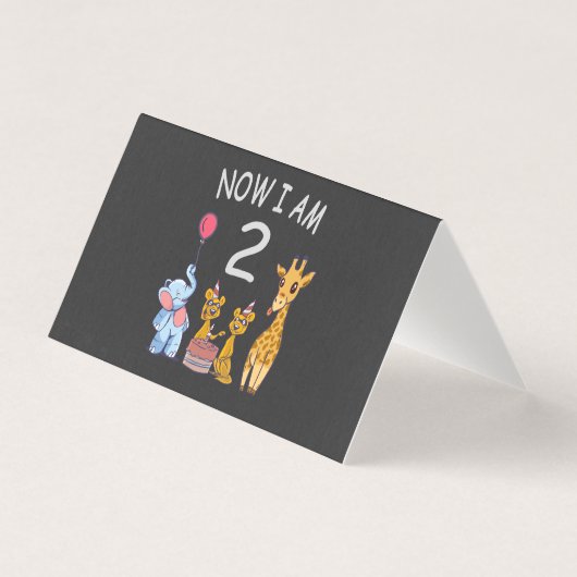 Nu ben ik 2 jaar oud 2e verjaardag in de dierentui kaart (Voorkant)