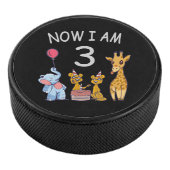 Nu ben ik 3 jaar oud, 3e verjaardag in de dierentu hockey puck (3/4)