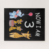 Nu ben ik 3 jaar oud, 3e verjaardag in de dierentu legpuzzel (Horizontaal)