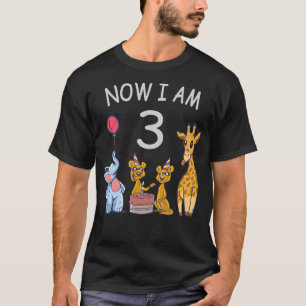 Nu ben ik 3 jaar oud 3e verjaardag in de dierentui t-shirt