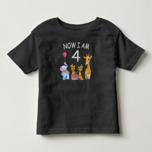 Nu ben ik 4 jaar oud 4de verjaardag in de dierentu kinder shirts