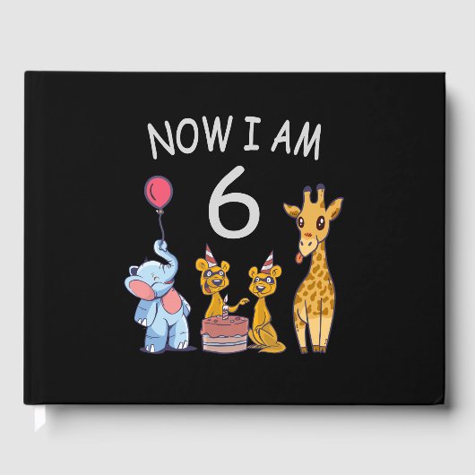 Nu ben ik 6 jaar op 6 oktober in de dierentuin gastenboek (Voorkant)