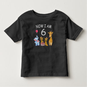 Nu ben ik 6 jaar op 6 oktober in de dierentuin kinder shirts