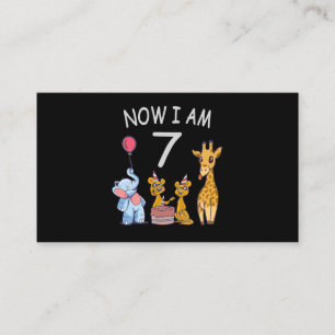 Nu ben ik 7 jaar op de zevende verjaardag van de d informatiekaartje