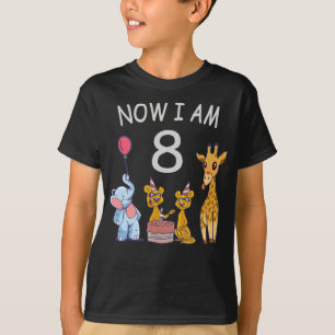 Nu ben ik 8 jaar op 8 oktober in de dierentuin t-shirt