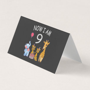 Nu ben ik 9 jaar oud 9e verjaardag in de dierentui kaart