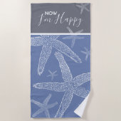 Nu ben ik Happy Starfish Strandlaken (Voorkant)