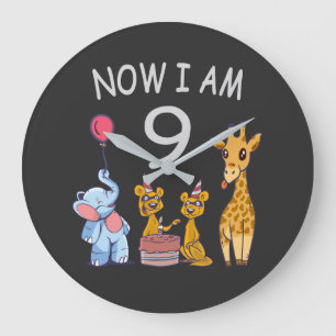 Nu ben ik negen jaar oud op de dierentuin grote klok