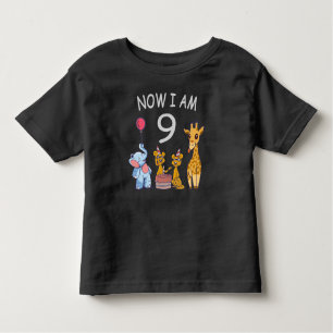 Nu ben ik negen jaar oud op de dierentuin kinder shirts