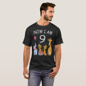 Nu ben ik negen jaar oud op de dierentuin t-shirt (Voorkant volledig)
