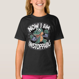 Nu ben ik niet te stoppen grappige T-Rex met robot T-shirt