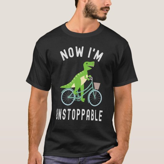 Nu ben ik onstopbaar Rex Dinosaur Cycling T-shirt (Voorkant)